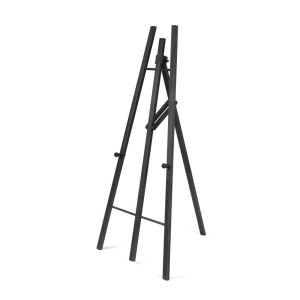 Cavalletto in legno nero per lavagne a gesso