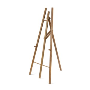 Cavalletto in legno marrone chiaro per lavagne a gesso