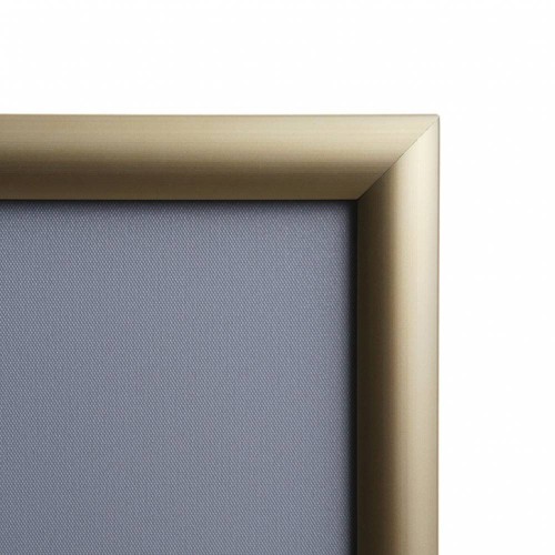 Ramka zatrzaskowa KRAST A2 (42,0 x 59,4 cm) aluminiowa złota z ostrym prostym narożnikiem rama ramka plakatowa OWZ ścienna na plakat na zdjęcia profil 25 mm
