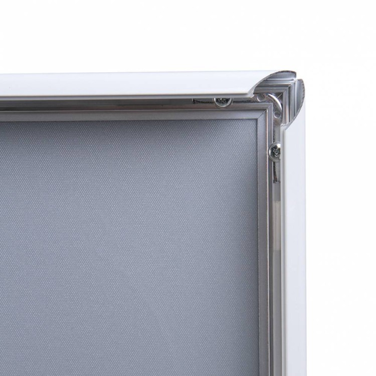 Ramka zatrzaskowa KRAST A3 (29,7 x 42,0 cm) aluminiowa biała z ostrym prostym narożnikiem rama ramka plakatowa OWZ ścienna na plakat na zdjęcia profil 25 mm