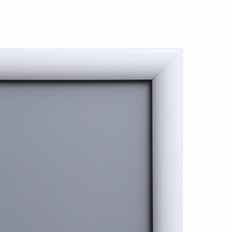 Ramka zatrzaskowa KRAST A0 (84,1 x 118,9 cm) aluminiowa biała z ostrym prostym narożnikiem rama ramka plakatowa OWZ ścienna na plakat na zdjęcia profil 25 mm