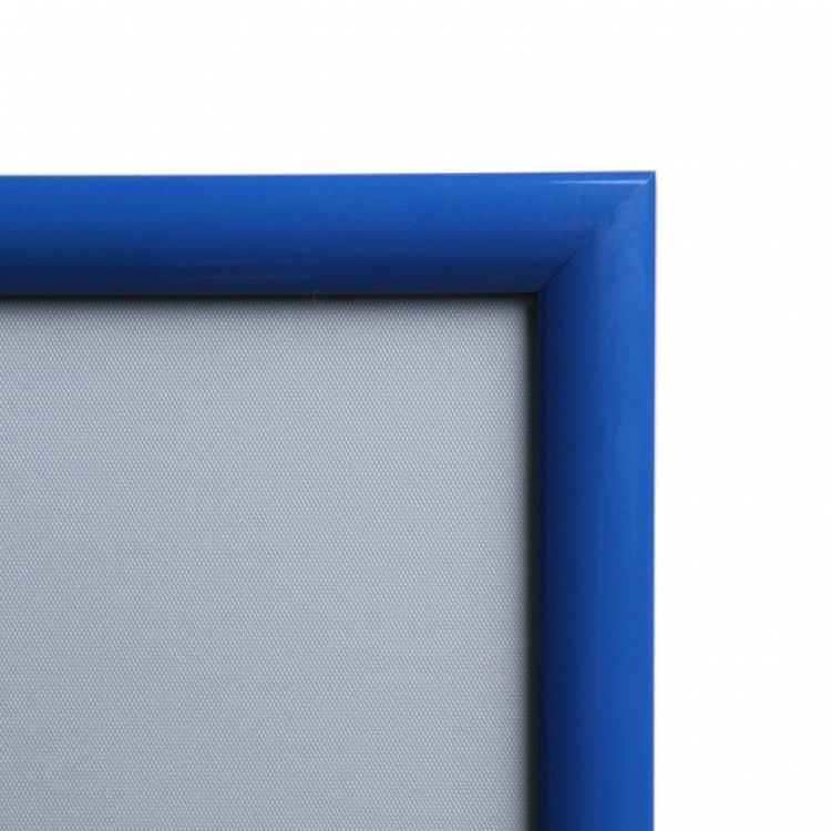 Ramka zatrzaskowa KRAST A3 (29,7 x 42,0 cm) aluminiowa niebieska z ostrym prostym narożnikiem rama ramka plakatowa OWZ ścienna na plakat na zdjęcia profil 25 mm