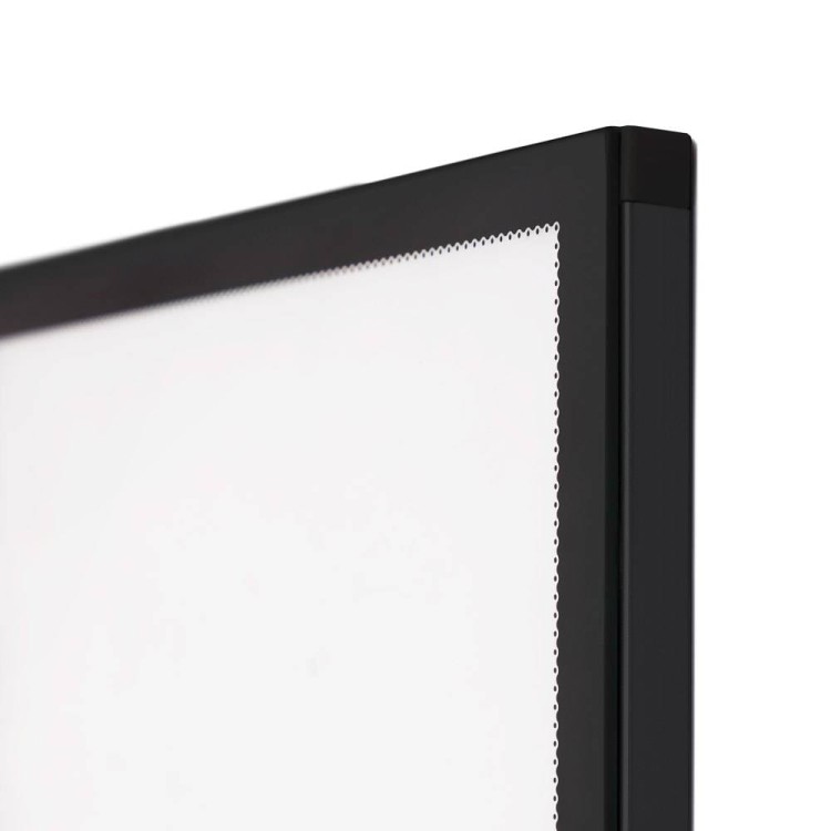 Podświetlana ramka LED A3 (29,7 x 42 cm) aluminiowa czarna z zaokrąglonym narożnikiem rama ramka plakatowa wsuwana ścienna na plakat na zdjęcia profil 5 mm
