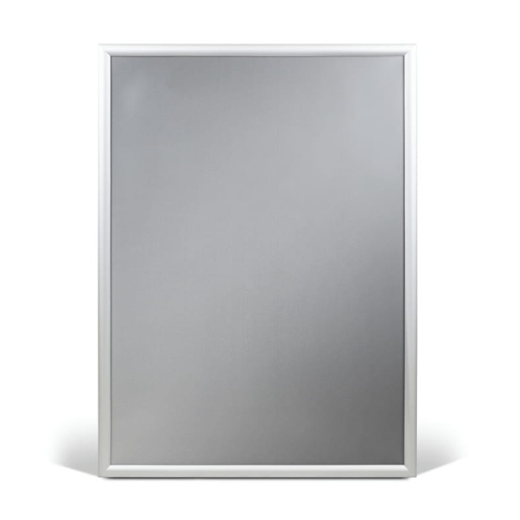 Ramka plakatowa OWZ B2 (70 x 50 cm) aluminiowa srebrna z prostym narożnikiem rama ramka plakatowa OWZ ścienna na plakat na zdjęcia profil 25 mm