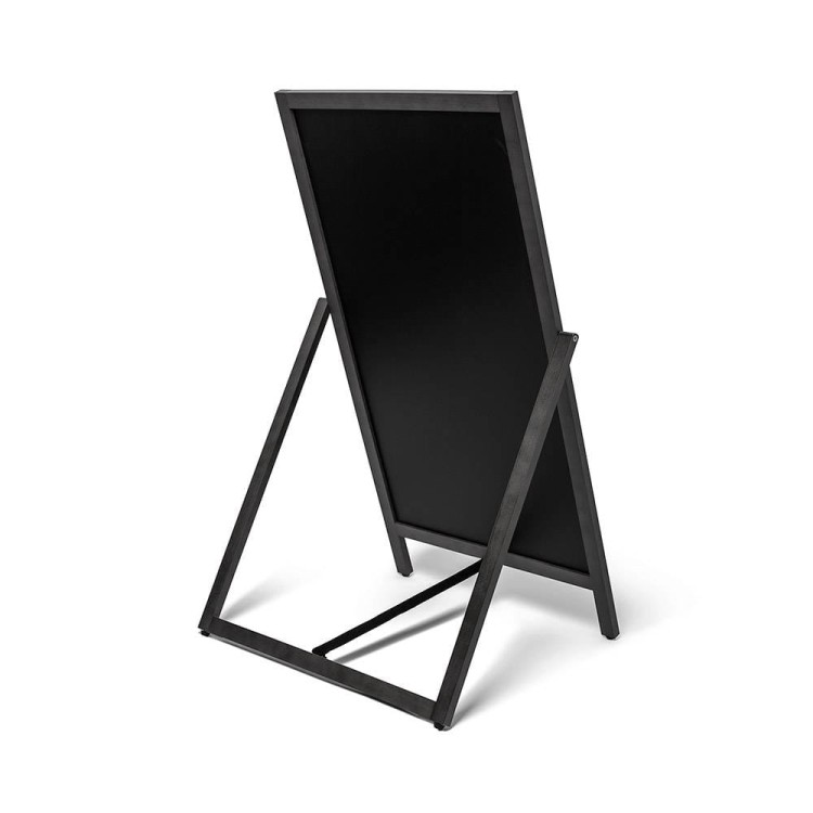 Dwustronny obracalny drewniany potykacz kredowy (49x89 cm) potykacz reklamowy z tablicą kredową i możliwością obracania