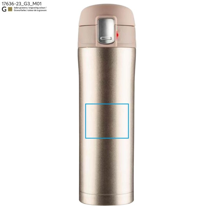 Kubek termiczny LOCK 440 ml szampański (jasnozłoty)