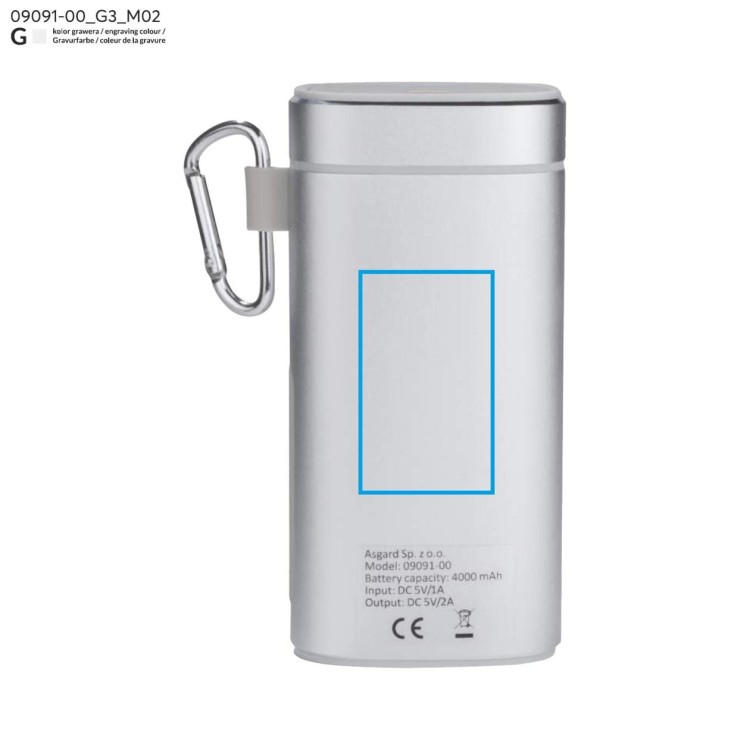 Głośnik bezprzewodowy z power bankiem SOUND 4000 mAh srebrny