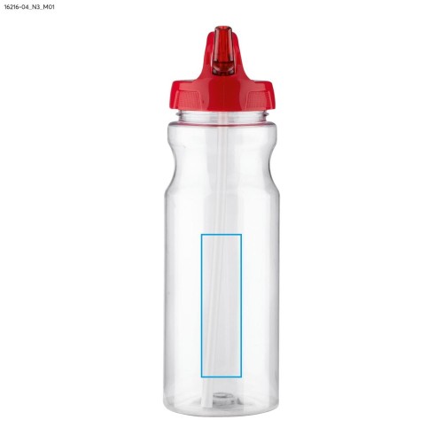 Bidon ze słomką TRANCE 700 ml czerwony
