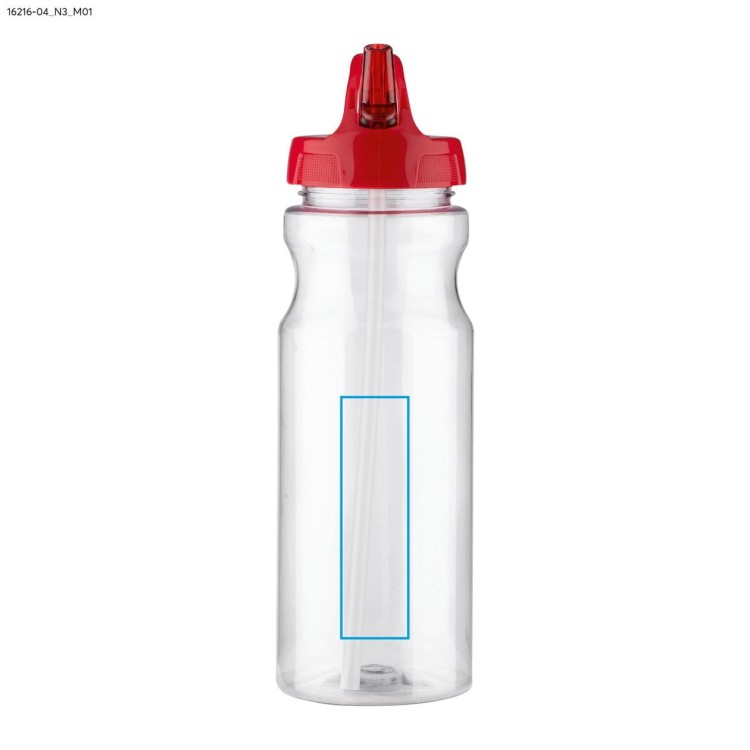 Bidon ze słomką TRANCE 700 ml czerwony