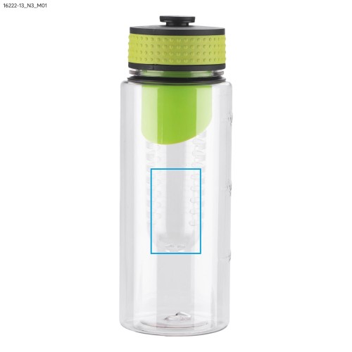 Bidon z wkładem na owoce FRUGT 800 ml zielony jasny