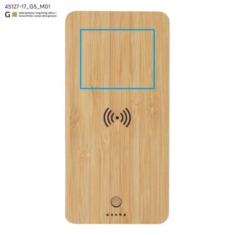 Power bank BORRA 10000 mAh beżowy (naturalny)