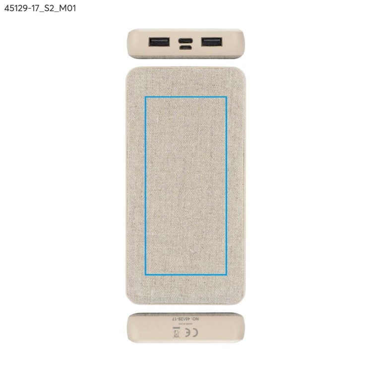 Power bank rPET REPPO 10000 mAh beżowy (naturalny)