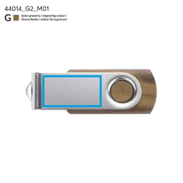Pamięć USB TWISTER WALNUT 8 GB brązowy