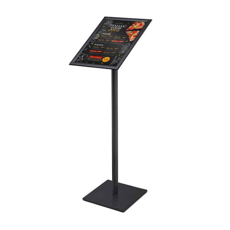 Stojak na menu A3 czarny stojak prezenter na kartę menu stojak informacyjny prezentacyjny z ramką A3 do restauracji gastronomii do hotelu stojak na plakat Menu Board