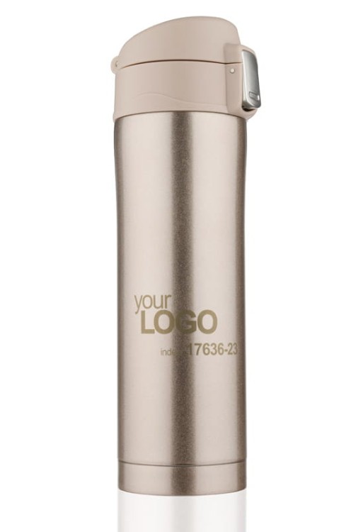 Kubek termiczny LOCK 440 ml szampański (jasnozłoty)