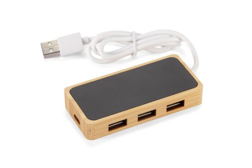 HUB USB NATRO czarny z logo