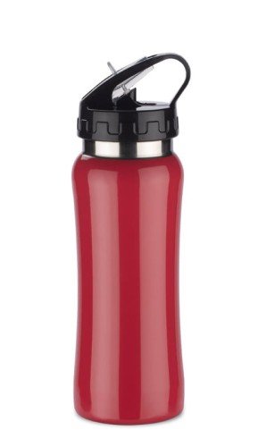 Bidon stalowy PATRO 600 ml czerwony z logo