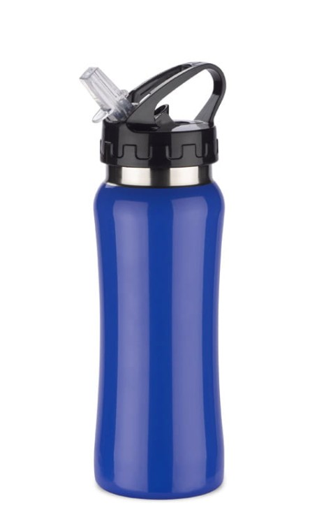 Bidon stalowy PATRO 600 ml niebieski z logo