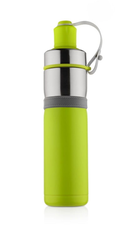 Bidon termiczny BREEZE 500 ml zielony jasny z logo