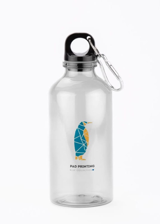 Butelka rPET TINKA 400 ml przezroczysty z logo