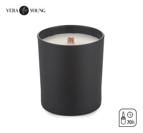 Świeca sojowa 220g - Norwegian Woods (Christmas tree) - VERA YOUNG czarny z logo