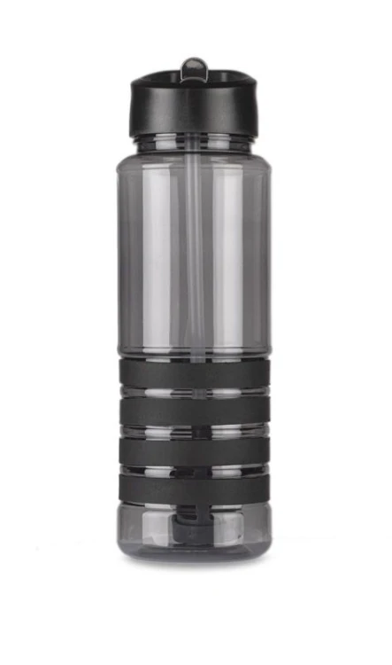 Bidon z filtrem węglowym KIVI 700 ml czarny z logo