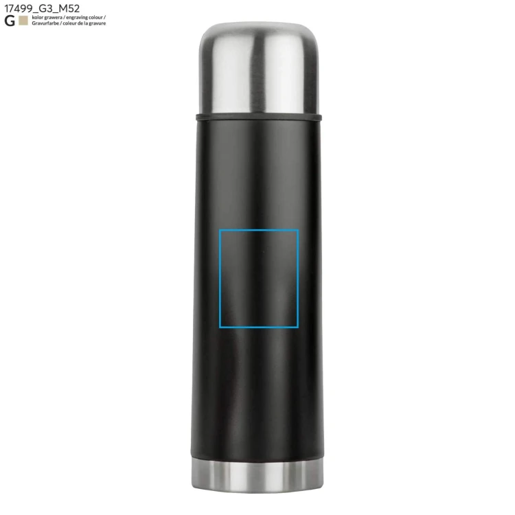 Zestaw upominkowy ACON (Termos 500ml, 2 kubki 260ml) srebrny