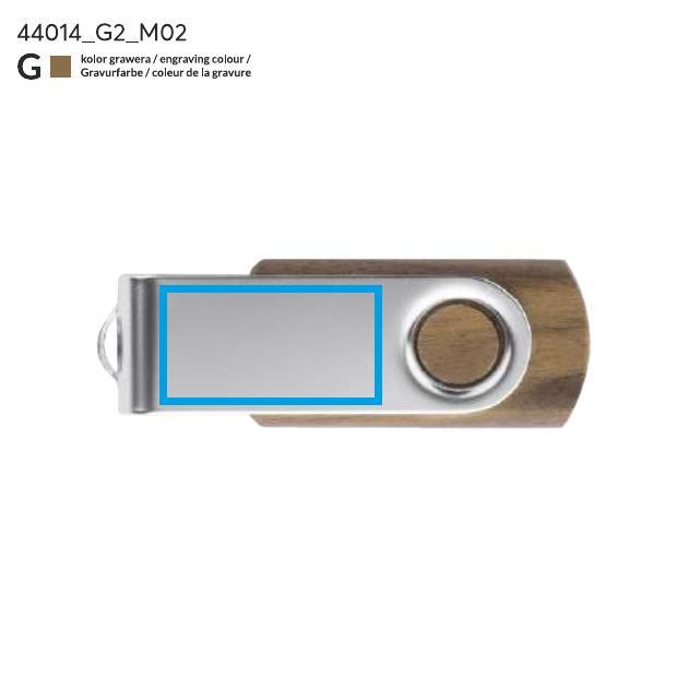 Pamięć USB TWISTER WALNUT 8 GB brązowy