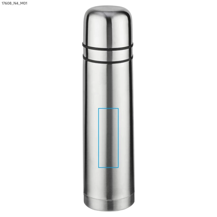 Termos z dwoma kubkami PAVO 750 ml srebrny