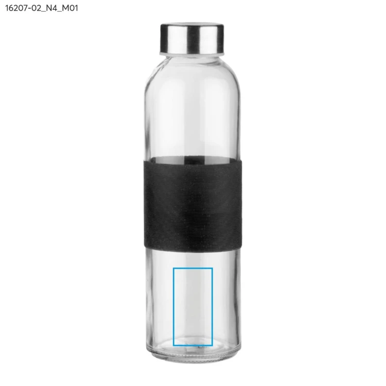 Butelka szklana GLASSI 510 ml czarny
