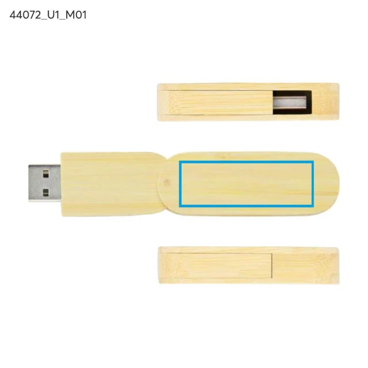 Pamięć USB bambusowa STALK 16 GB beżowy (naturalny)