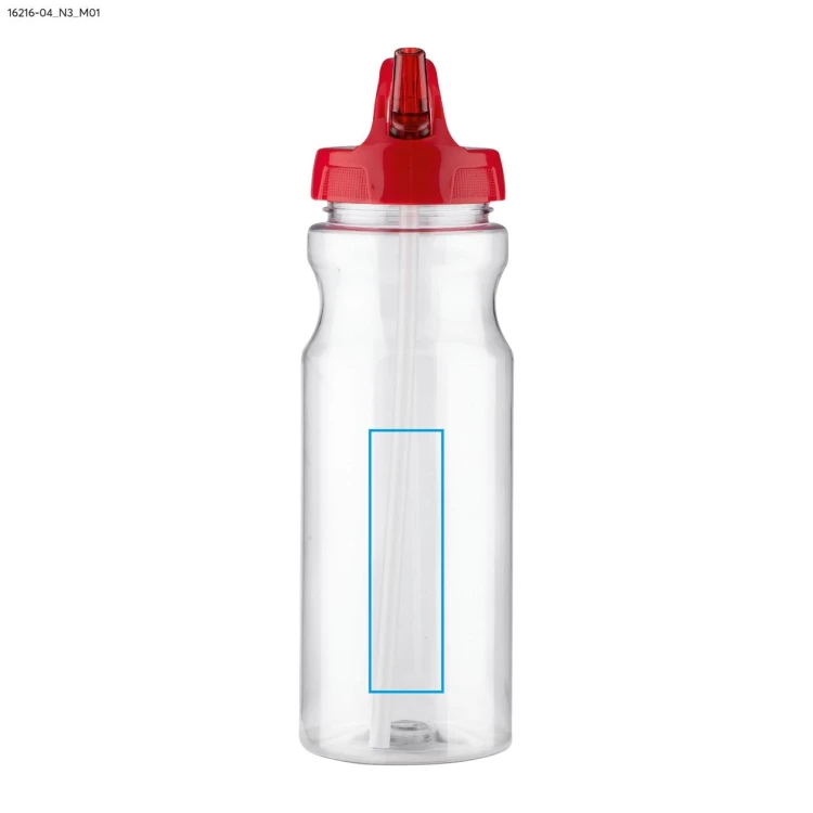Bidon ze słomką TRANCE 700 ml czerwony
