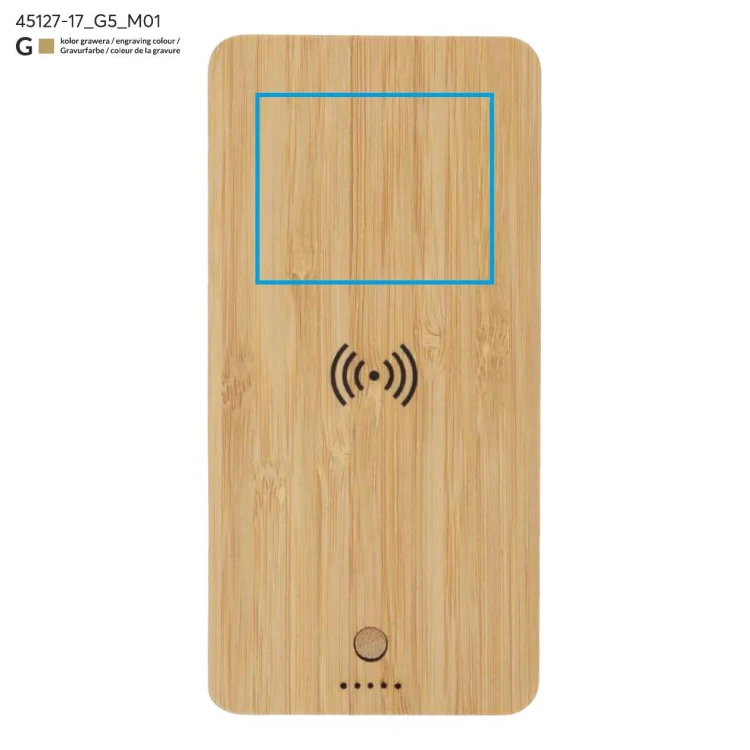 Power bank BORRA 10000 mAh beżowy (naturalny)