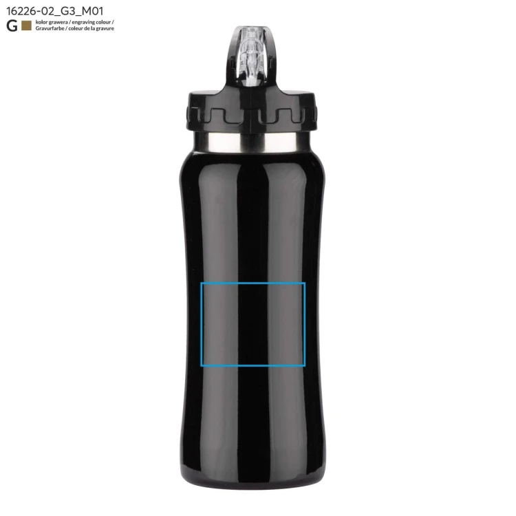 Bidon stalowy PATRO 600 ml czarny