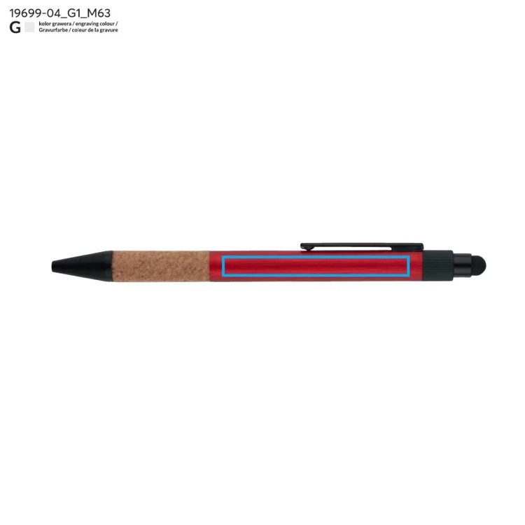 Długopis z touch pen BOSAY czerwony