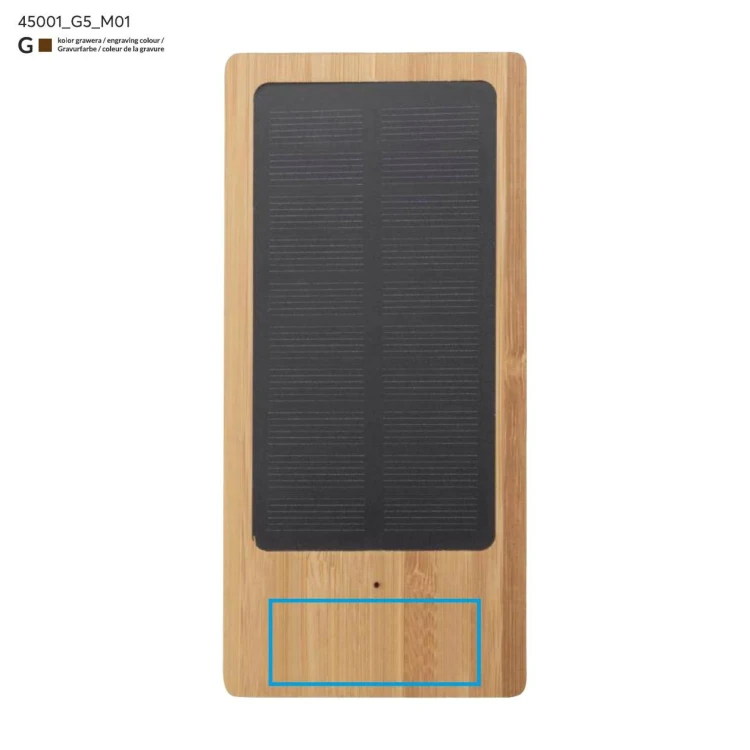 Power bank solarny SONNEN 10000 mAh brązowy