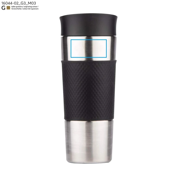 Kubek termiczny RONDE 420 ml czarny