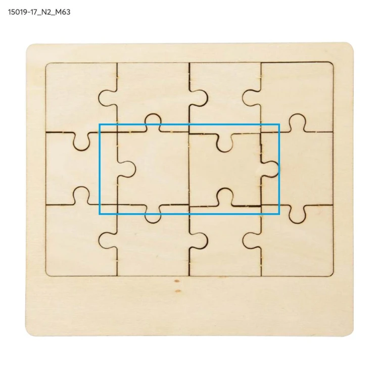 Puzzle drewniane WOODSY beżowy (naturalny)