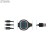 Kabel USB 3 w 1 LUX czarny