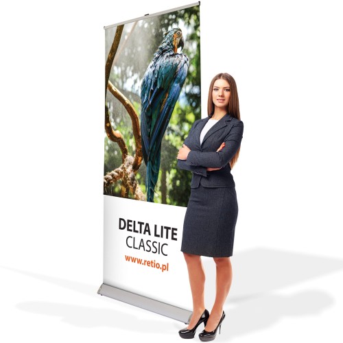 Rollup Delta Lite Classic 80 x 200 cm stojak reklamowy rozwijany z wydrukiem