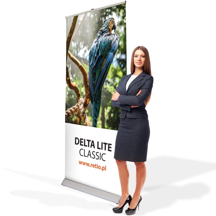 Rollup Delta Lite Classic 80 x 200 cm stojak reklamowy rozwijany z wydrukiem