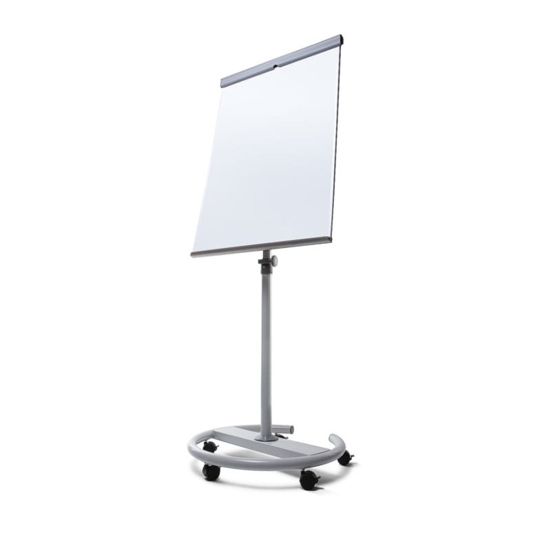 Flipchart magnetyczny SCRITTO® Vario II 68 x 100 cm stojak z tablicą magnetyczną suchościeralną mobilny flipchart stojak do postawienia z tablicą do pisania na kółkach z możliwością regulacji wysokości