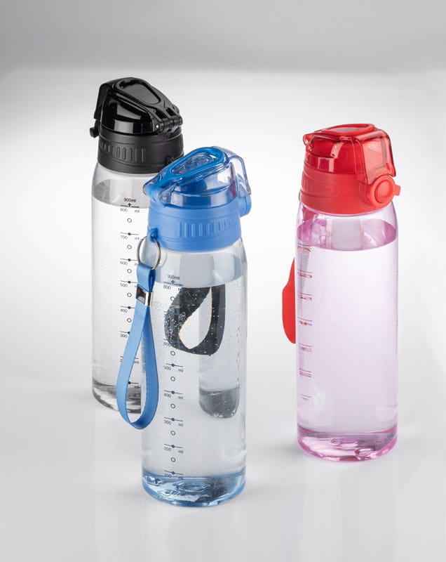 Bidon z miarką 900 ml KOLTER czerwony z logo