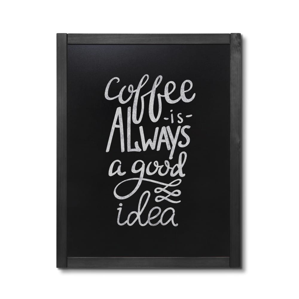 NATURE Classic Chalkboard  Black 70 x 90 cm, Wooden Chalkboard with a Black Surface for Writing with Chalk Markers
