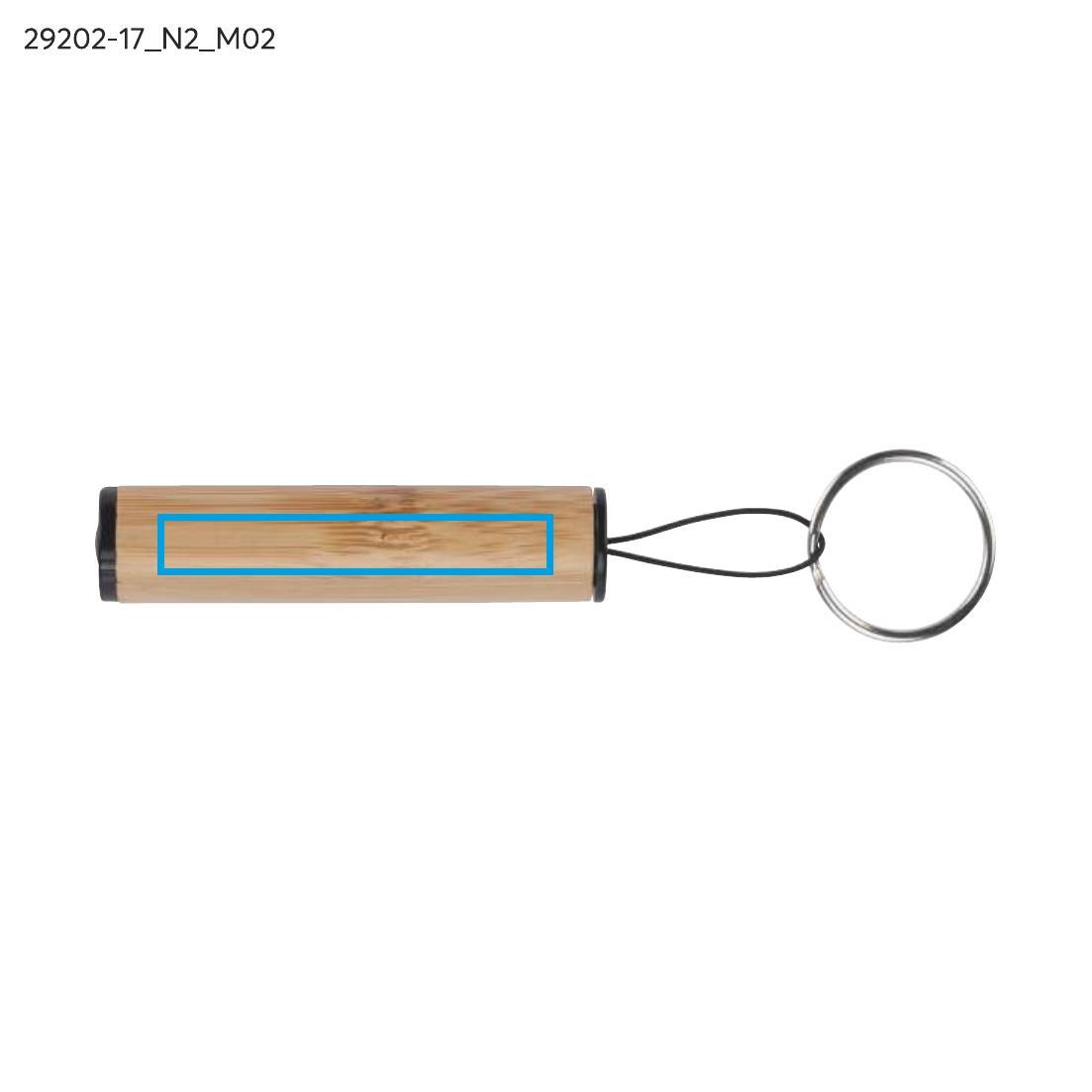 Torcia con portachiavi DULO beige (naturale) con logo