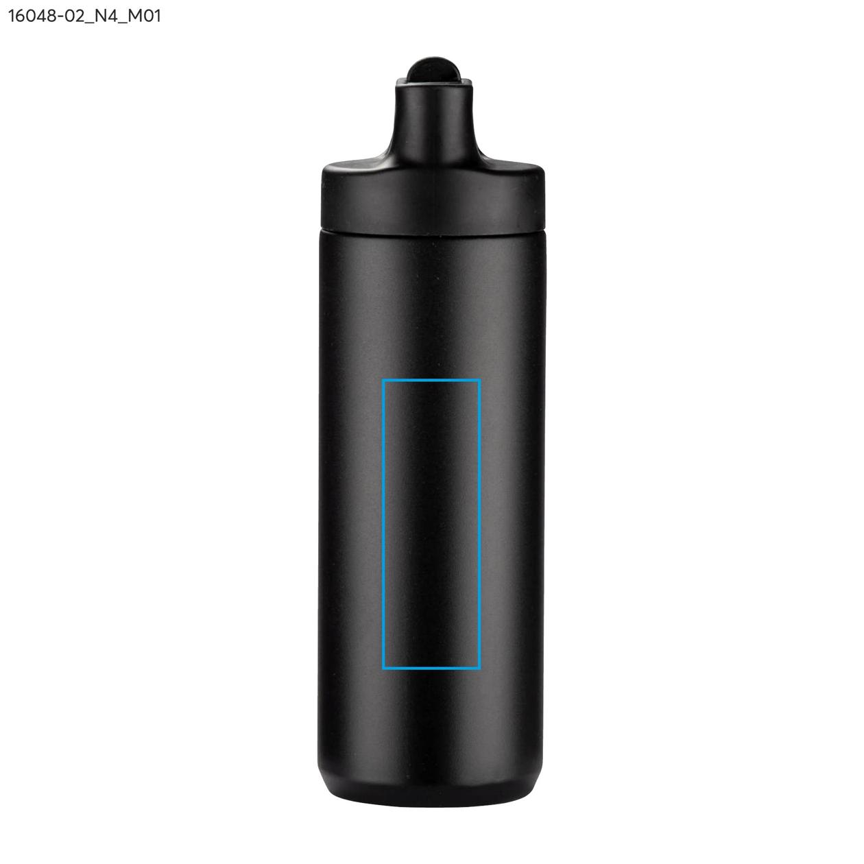 Bidon termiczny VELORA 500 ml czarny z logo