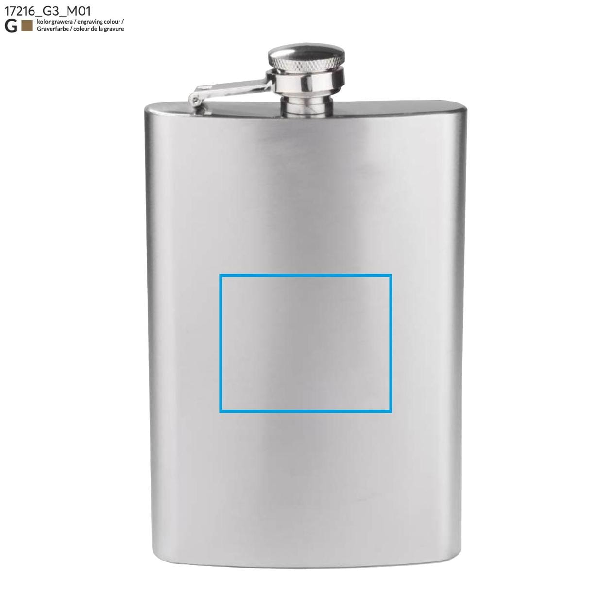 Piersiówka NEVIS 240 ml srebrny