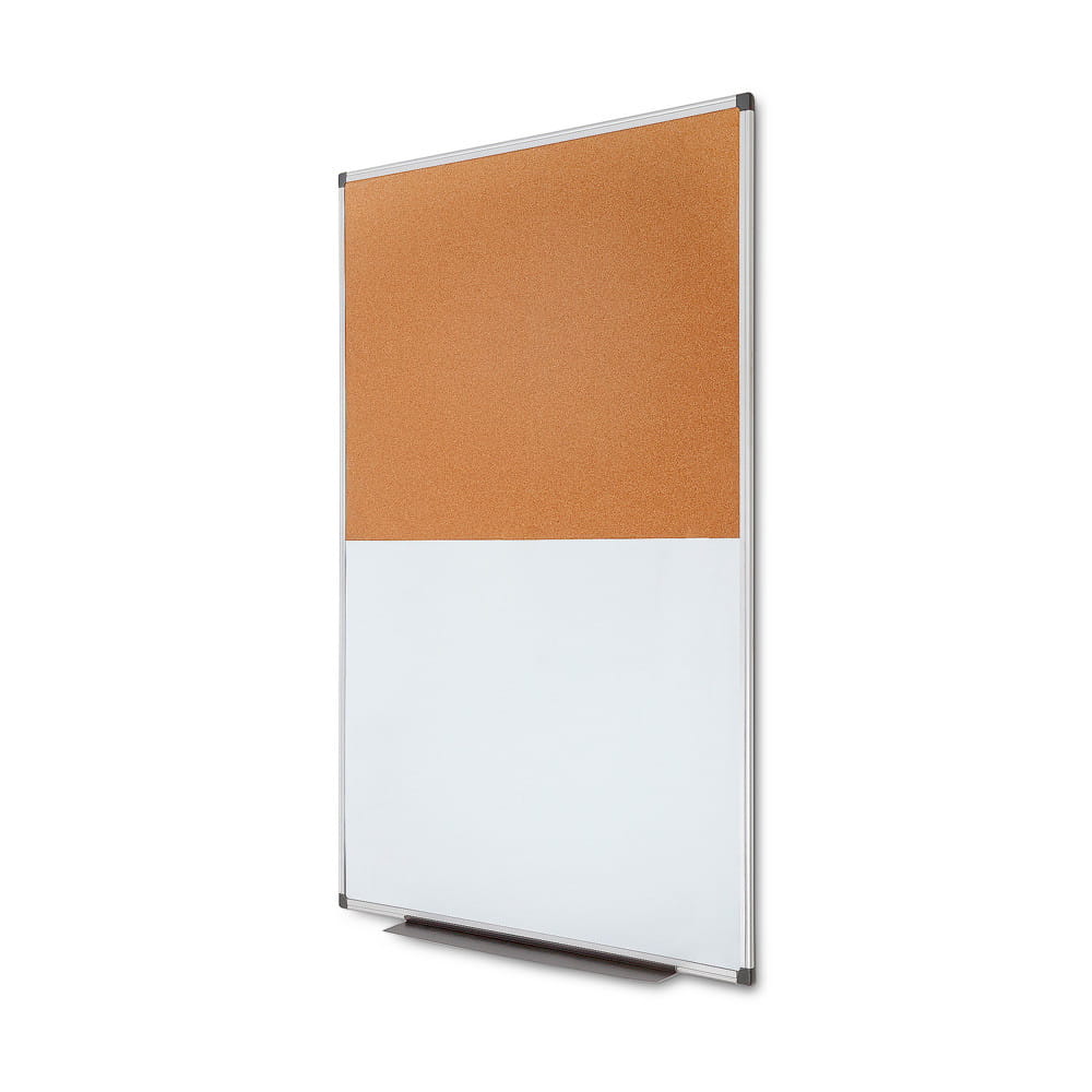 Tablica korkowa / aluminiowa 90 x 120 cm biała tablica suchościeralna tablica korkowa do urzędu szkoły biura do pisania markerem pisakiem suchościeralnym
