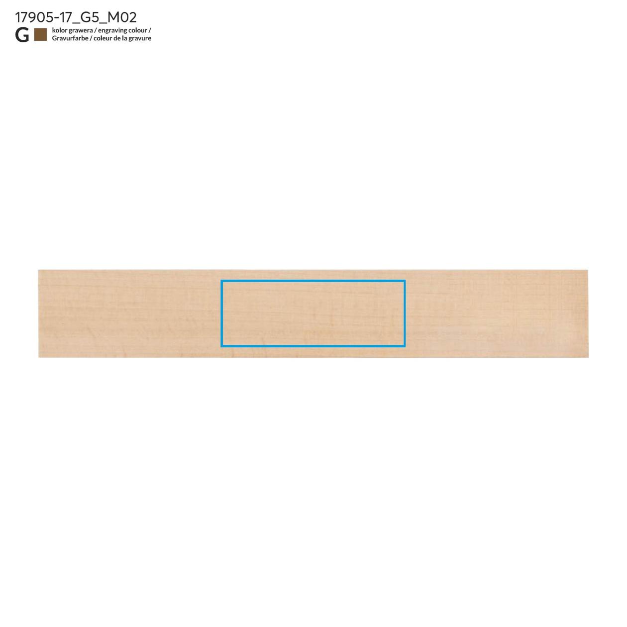 Linijka drewniana 20 cm DALJO beżowy (naturalny)