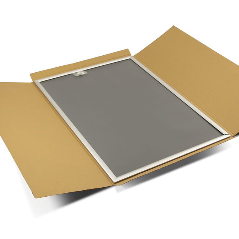 Ramka plakatowa OWZ A4 (29 x 21 cm) aluminiowa srebrna z prostym narożnikiem rama ramka plakatowa OWZ ścienna na plakat na zdjęcia profil 25 mm
